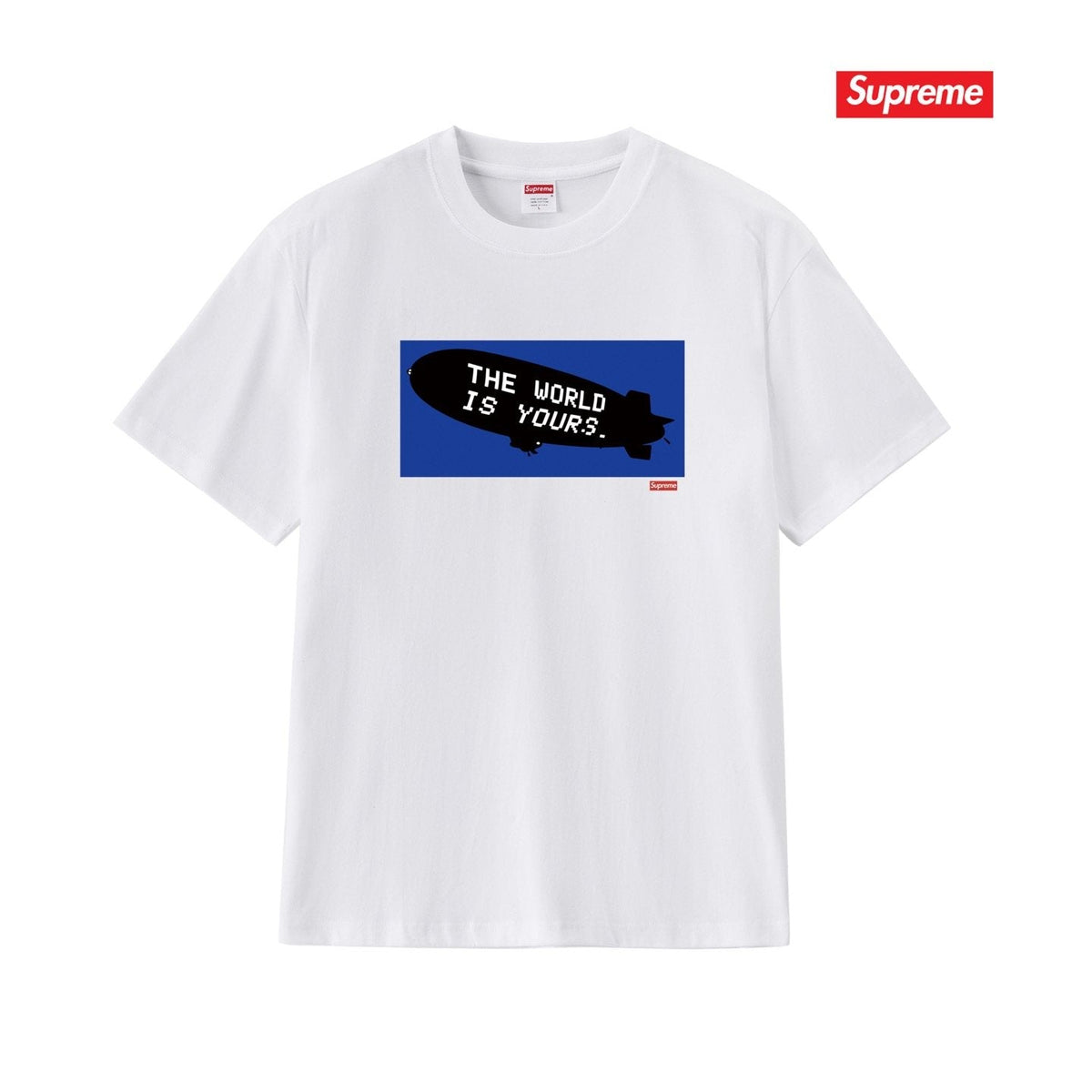 Supreme Blue Rectangle Brush Graphic T-Shirt